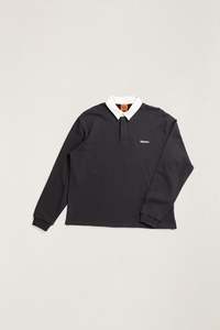 Koa Vintage Rugby Ls Polo Black