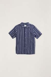 Mens New Arrivals: Harbor Stripe Ss Shirt Navy