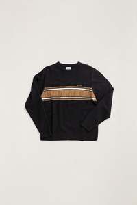 Mens Knits: Mohair Stripe Knit Black