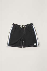 Mens Sale All: Panel Stripe Beach Short Black