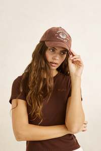 Womens Headwear: Sandy Beach Cap Chocolate