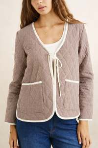 All Jackets: London Check Reversible Quilted Jacket Chocolate