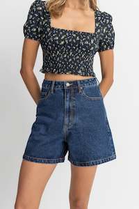Womens Clothing Sale: Escape Denim Short Dark Wash
