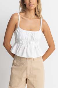 Womens Clothing Sale: Babydoll Cami Top White