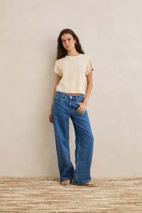 Womens T Shirts: Seaside Floral Tee Natural