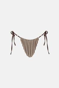 Womens Swim Sale: Terry Sands Stripe Gathered Tie Side Itsy Pant Cocoa