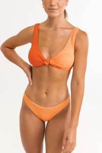 Womens Swim Sale: Marle Knotted Tall Tri Top Sunset