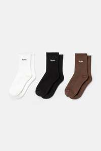 Mens New Arrivals: Neutral 3-Pack Socks Multi