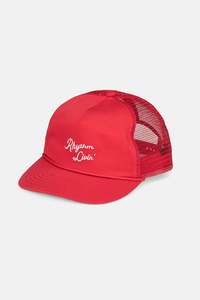 Mens New Arrivals: Script Trucker Cap Red