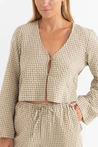 Womens New Arrivals: Luca Check Blouson Top