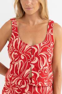 Kai Floral Vest Top Fire