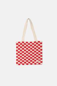 Lola Check Crochet Tote Bag