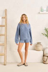 Womens Best Sellers: Stanley Cable Knit Short Slate