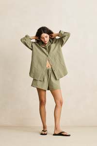 Womens New Arrivals: Overswim Stripe Short Olive