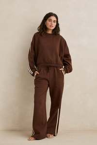 Womens Sale: Contrast Sweatshirt Brown