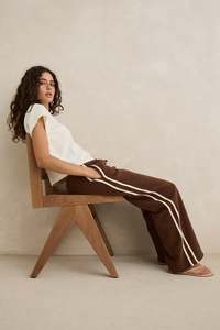 Womens Sale: Contrast Trackpant Brown