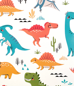 Products: PRINTED GLOSS WRAPPING PAPER DINOSAURS - Ribbon & Blues