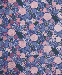 Products: PRINTED BLEACHED KRAFT WRAPPING PAPER FINE FLOWER GARDEN BLUE - Ribbon & Blues