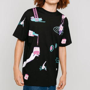 Blurry Nights Unisex Boxfit Tee - Rice Rice Baby