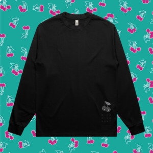 Products: SCARY CHERRIES BLACK LONG SLEEVE - Rice Rice Baby