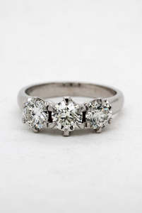 Rings: Platinum Three Stone Diamond Ring