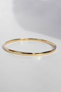 Bangles And Bracelets: 9ct Yellow Gold 3.7mm Bangle