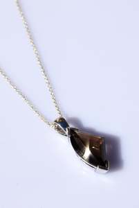Necklaces And Pendants: Sterling Silver Smoky Quartz Pendant