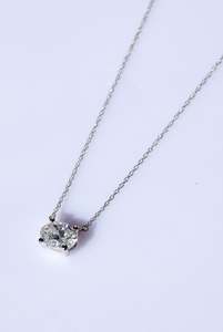 Necklaces And Pendants: Oval East-West Lab-Grown Diamond Pendant