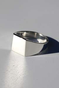 Rings: Silver Gents Square Signet Ring