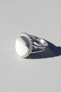 Rings: Sterling Silver Oval Signet Ring