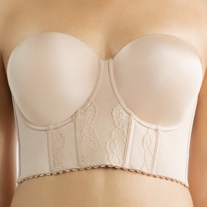 Lingerie: Elissa strapless longline bra nude