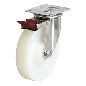 200mm Nylon Wheel 380kg Capacity Castor (S8140B) - Richmond Rolling Solutions NZ