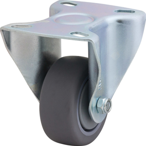 Products: 75mm Institutional Rubber Rigid Zinc Durolite Castor (R3105) - Richmond Rolling Solutions NZ