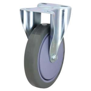 Products: 150mm Institutional Rubber Rigid Zinc Durolite Castor (R6105) - Richmond Rolling Solutions NZ