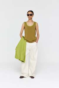 New Arrivals: Hans Tank  AW26 Olive + Lime