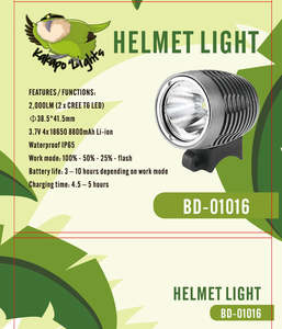 MTB Helmet light Kakapo Lights