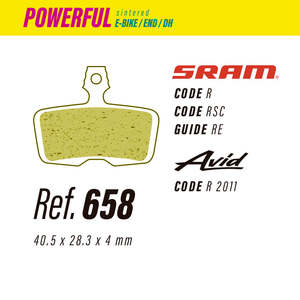 Brake Pads: Less Brakes SRAM Avid Powerful 658