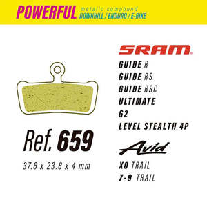 Brake Pads: LESS 659 POWERFUL METAL