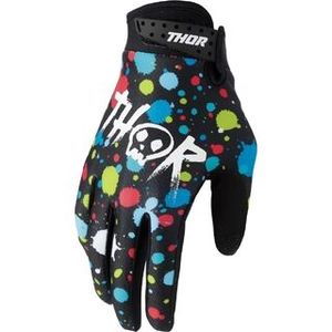 Gloves: Thor MX Gloves Youth Launchmode Splat Black