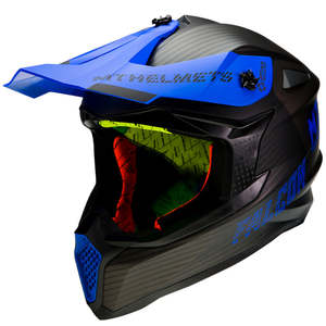 Streetbike Helmets: MT FALCON [MATTE BLACK/BLUE]