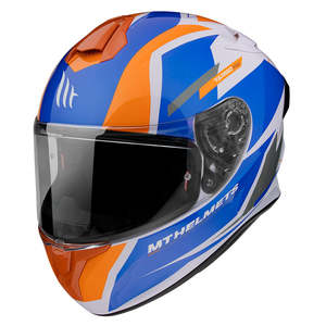 Streetbike Helmets: MT TARGO PRO [PEARL/ORANGE/BLUE]