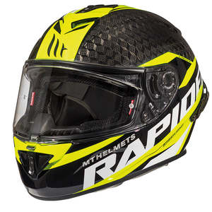 Streetbike Helmets: MT RAPIDE PRO CARBON *KIDS* [GLOSS FLURO YELLOW]