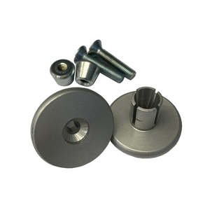 Bar End Weights: Tommaselli Handlebar end plugs silver - MX