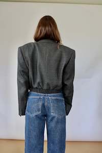 Products: Dark Wool Check Grace Bomber M