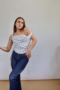 Products: Cream Patterned Awa Top S