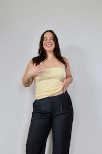 Yellow Knitted Bandeau Top