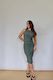 Green Crinkle Dress