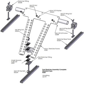 Products: Foot Stretcher Assembly Complete (Unanodised)