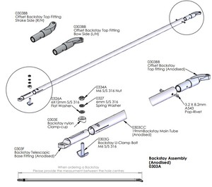 Products: Back-Stay complete Assembly (Anodised Hard)