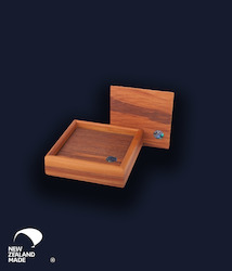Rimu Gifts Nz Made: Rimu Coasters 4pc  Boxed